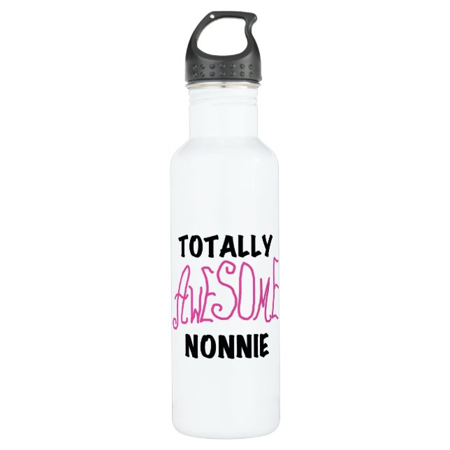 Totally Awesome Nonnie Pink Tshirts and Water Bottle (Front)