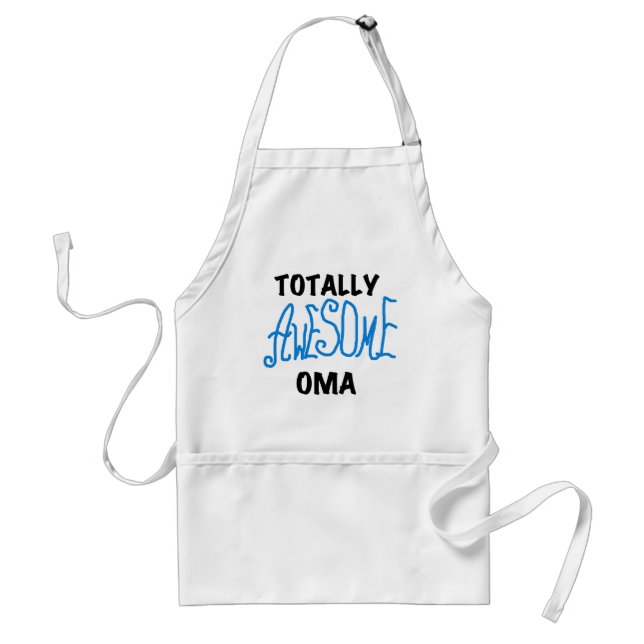 Totally Awesome Oma Blue T-shirts and Gifts Adult Apron (Front)