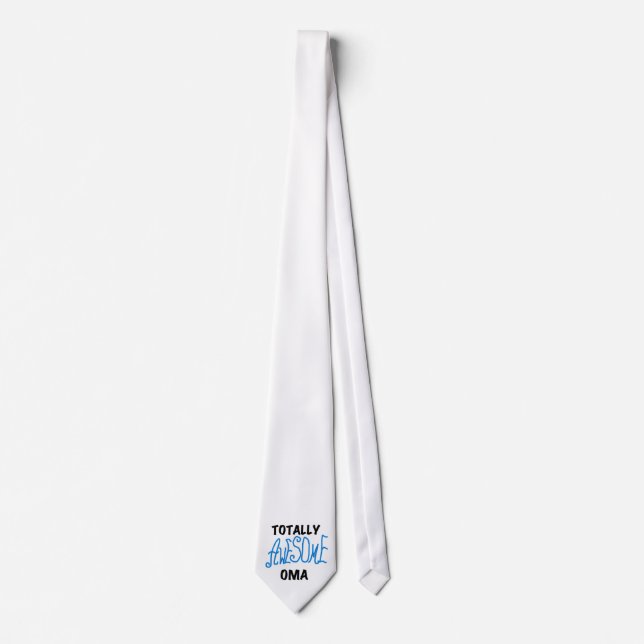 Totally Awesome Oma Blue T-shirts and Gifts Tie (Front)