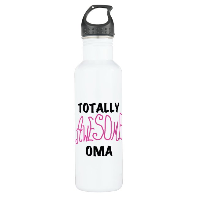 Totally Awesome Oma Pink T-shirts and Water Bottle (Front)