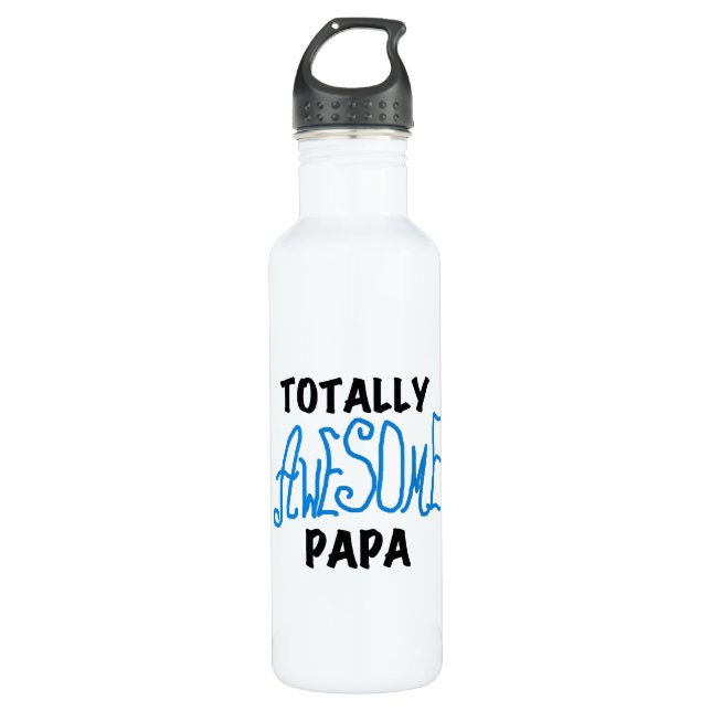 Totally Awesome Papa T-shirts and Water Bottle (Front)