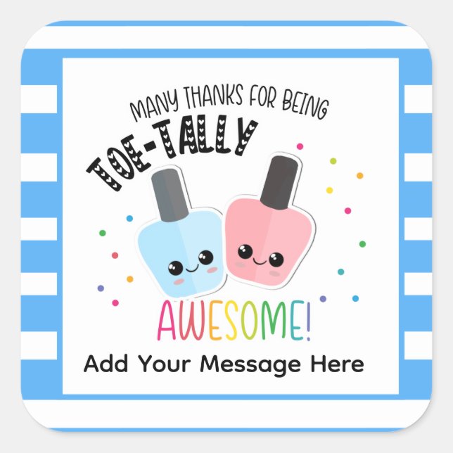 Totally Awesome Thank You Stickers – Fun Appreciat (Front)