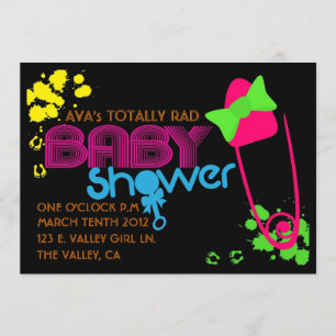 TOTALLY BABY (80s) INVITATION