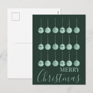Totally Baubled Christmas Ornament Vector Design  Holiday Postcard