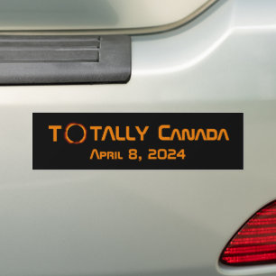 Totally Canada 2024 Solar Eclipse Bumper Sticker