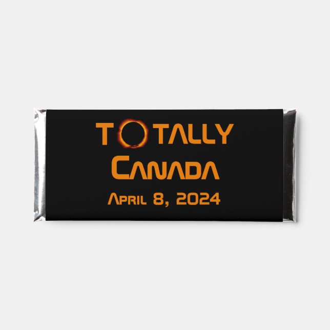 Totally Canada 2024 Solar Eclipse  Hershey Bar Favors (Front)