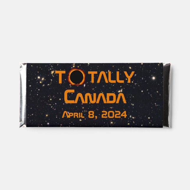 Totally Canada 2024 Solar Eclipse  Hershey Bar Favors (Front)