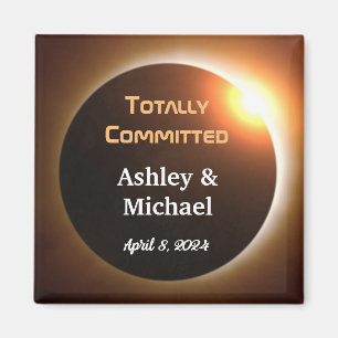 Totally Committed Eclipse Theme Wedding Magnet