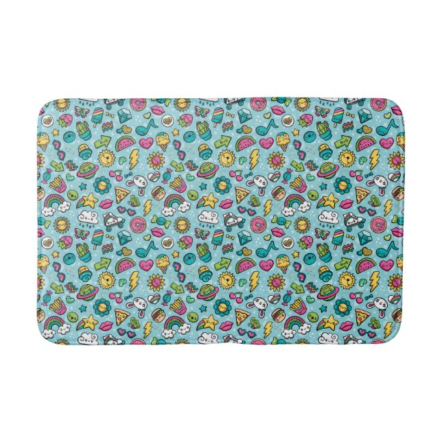 Totally Cute Doodles bath mat (Front)