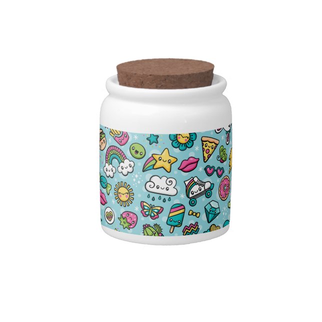 Totally Cute Doodles candy jar (Front)