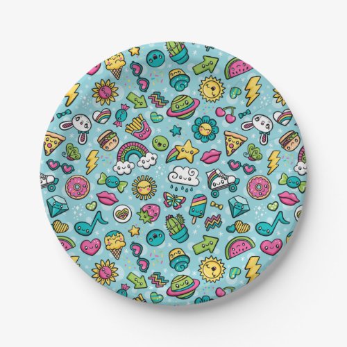 Totally Cute Doodles paper plates