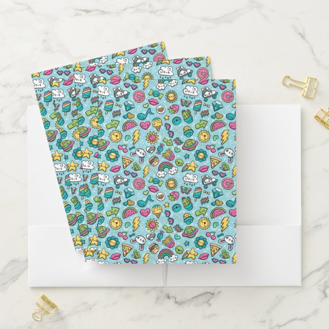 Totally Cute Doodles pocket folders (In Situ)