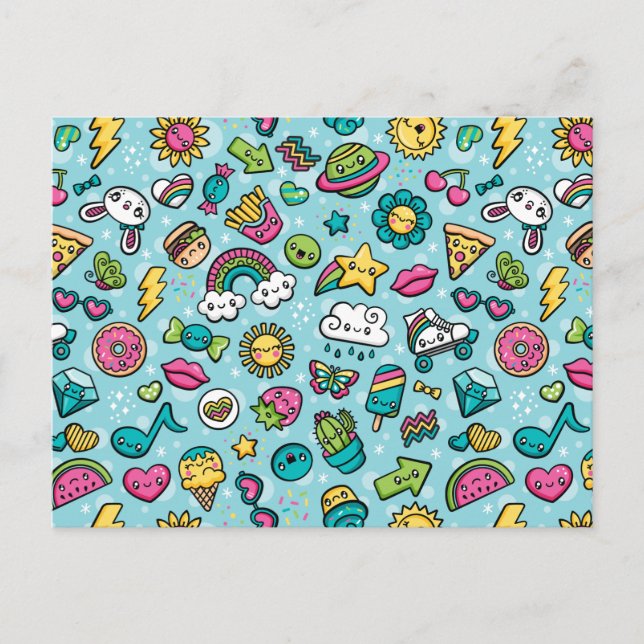 Totally Cute Doodles postcard (Front)