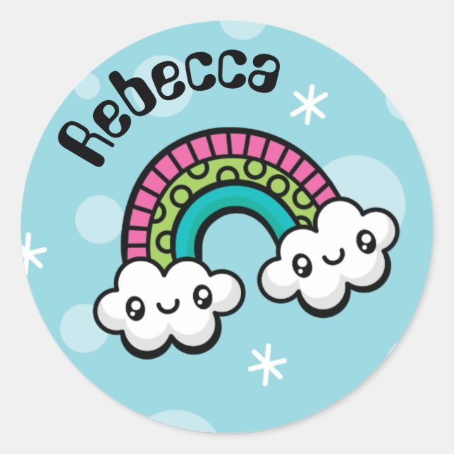 Totally Cute Doodles Rainbow stickers (Front)