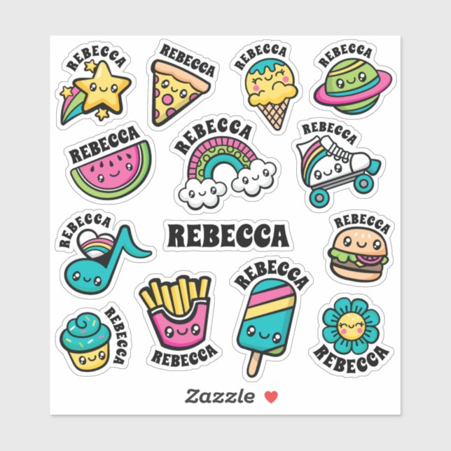 Totally Cute Doodles Vinyl Stickers (Sheet)