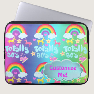 Totally Eighties Rainbow Motto Laptop Sleeve