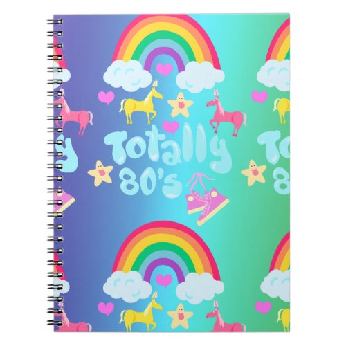 Totally Eighties Rainbow Motto Notebook
