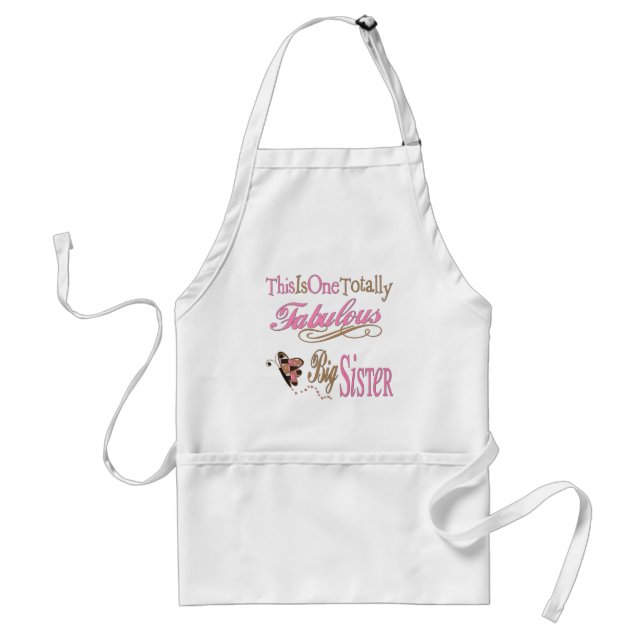 Totally Fabulous Big Sisters Adult Apron (Front)