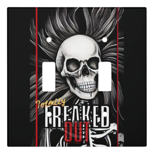  Totally freaked out Funny skeleton  Throw Pillow Light Switch Cover
