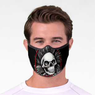 Totally freaked out Funny skeleton  Throw Pillow Premium Face Mask