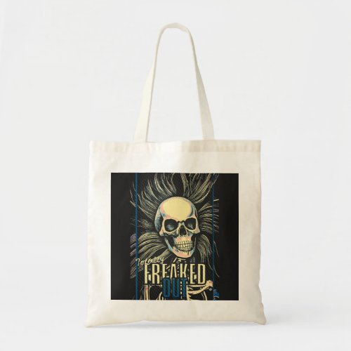 Totally freaked out Funny skeleton  Throw Pillow Tote Bag