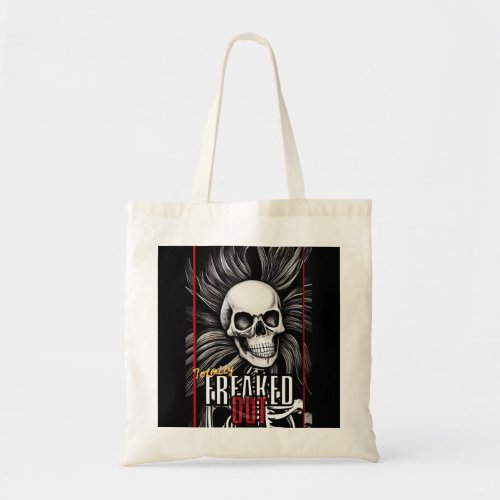  Totally freaked out Funny skeleton  Throw Pillow Tote Bag