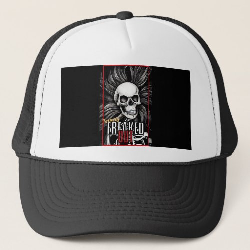  Totally freaked out Funny skeleton  Throw Pillow Trucker Hat
