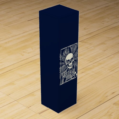 Totally freaked out Funny skeleton   Wine Box