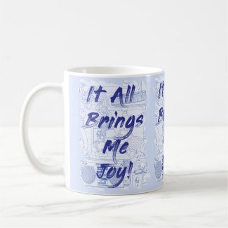 Totally Fun Brings Joy Clutter Slogan Art 