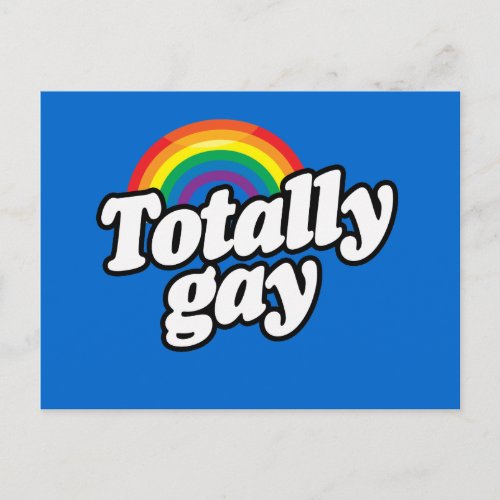 TOTALLY GAY RAINBOW _png Postcard