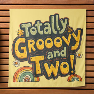 Totally Groovy and Two 2nd Birthday Tapestry