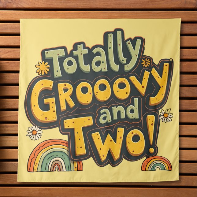 Totally Groovy and Two 2nd Birthday Tapestry (Creator Uploaded)