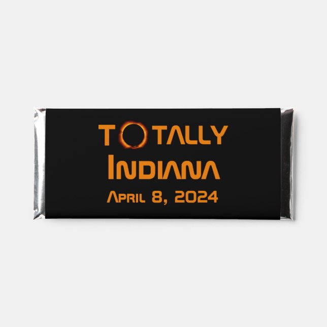 Totally Indiana 2024 Solar Eclipse Hershey Bar Favors (Front)