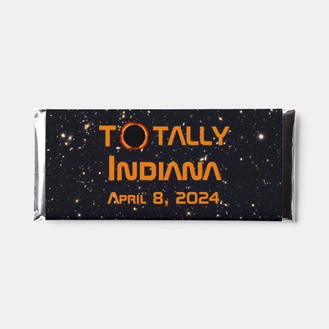 Totally Indiana 2024 Solar Eclipse Hershey Bar Favors (Front)