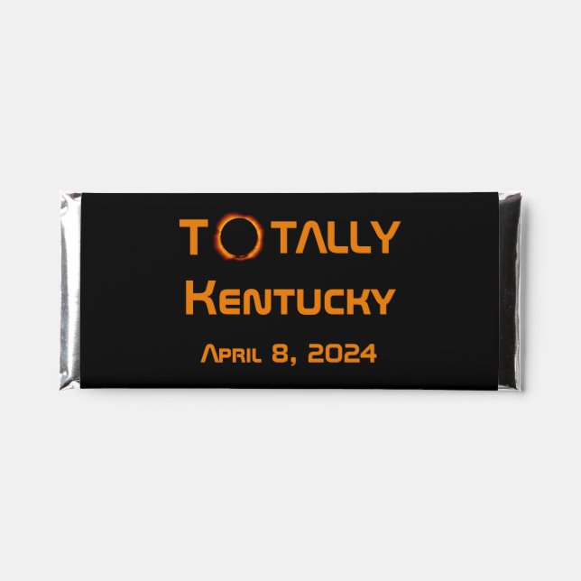 Totally Kentucky 2024 Solar Eclipse  Hershey Bar Favors (Front)