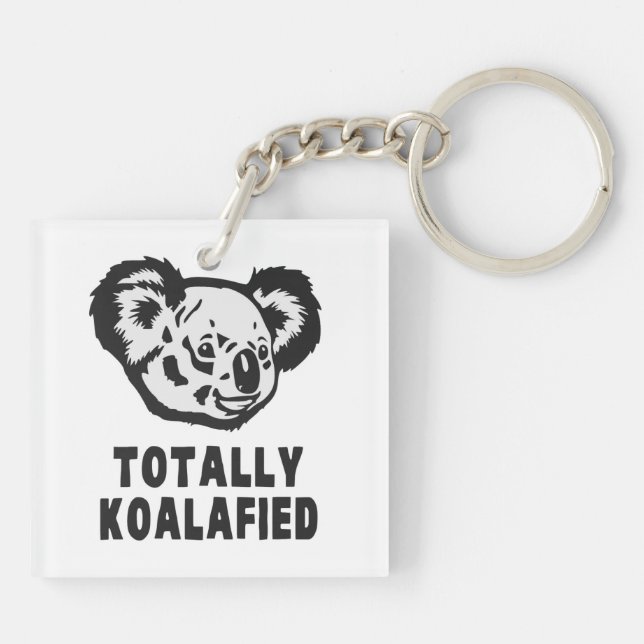Totally Koalafied Koala Keychain (Back)
