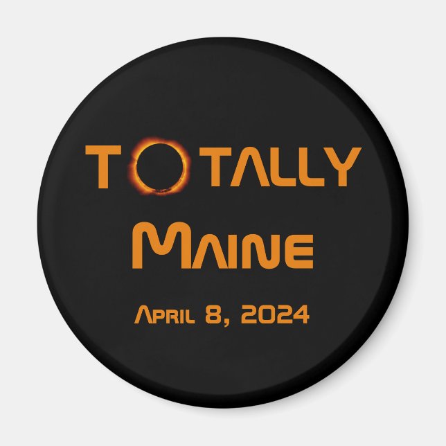 Totally Maine 2024 Solar Eclipse Magnet (Front)