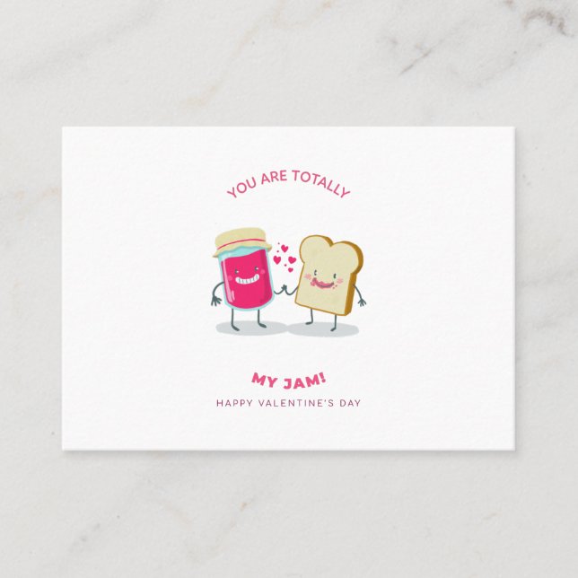 Totally my jam for valentine's day business card (Front)