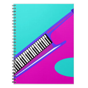 Totally Neon 80's Keytar Notebook