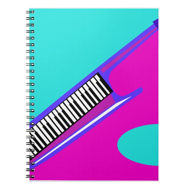 Totally Neon 80's Keytar Notebook (Front)