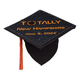 Totally New Hampshire 2024 Solar Eclipse  Graduation Cap Topper