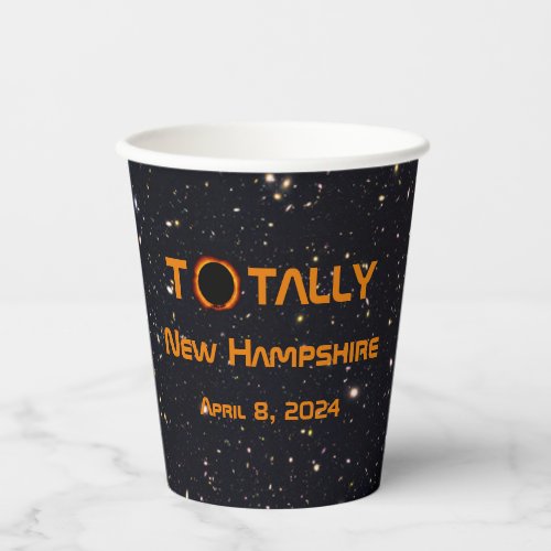 Totally New Hampshire 2024 Solar Eclipse  Paper Cups