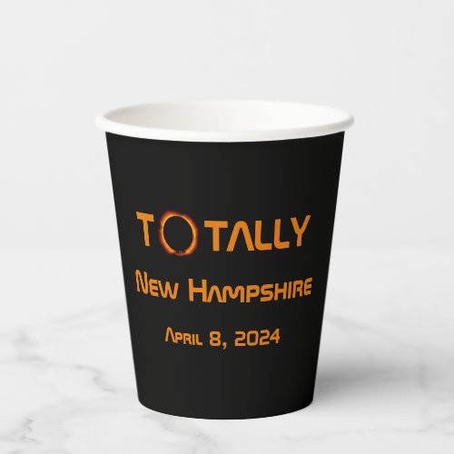 Totally New Hampshire 2024 Solar Eclipse  Paper Cups
