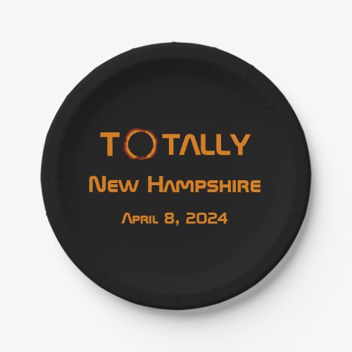 Totally New Hampshire 2024 Solar Eclipse  Paper Plates