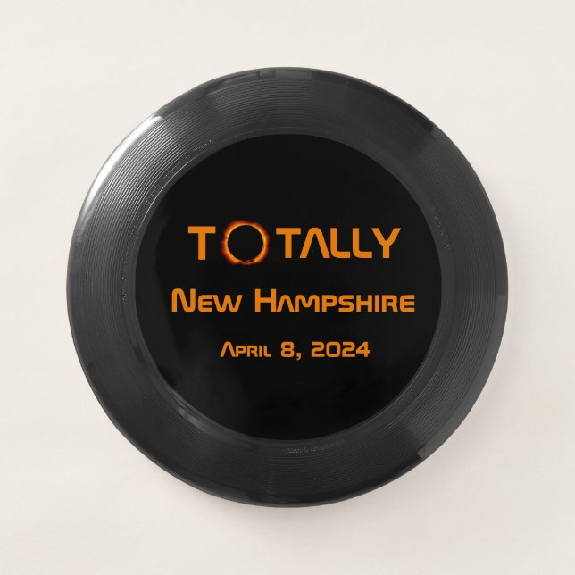 Totally New Hampshire 2024 Solar Eclipse  Wham-O Frisbee (Front)