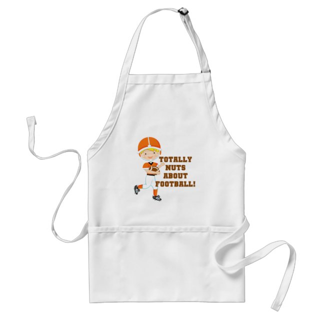 Totally Nuts About Football Adult Apron (Front)