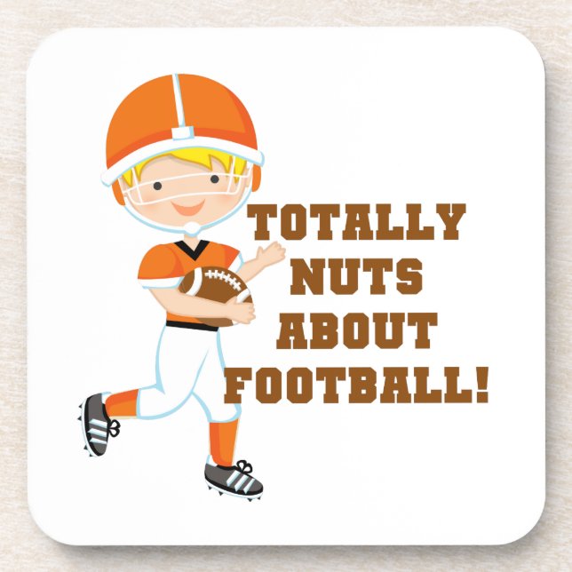 Totally Nuts About Football Drink Coaster (Front)