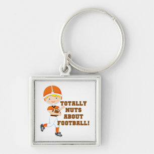 Totally Nuts About Football Keychain