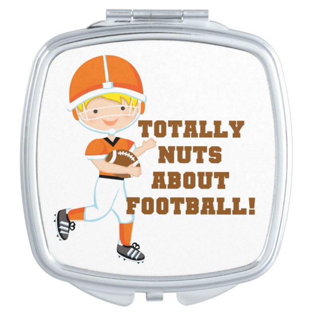 Totally Nuts About Football Makeup Mirror (Front)