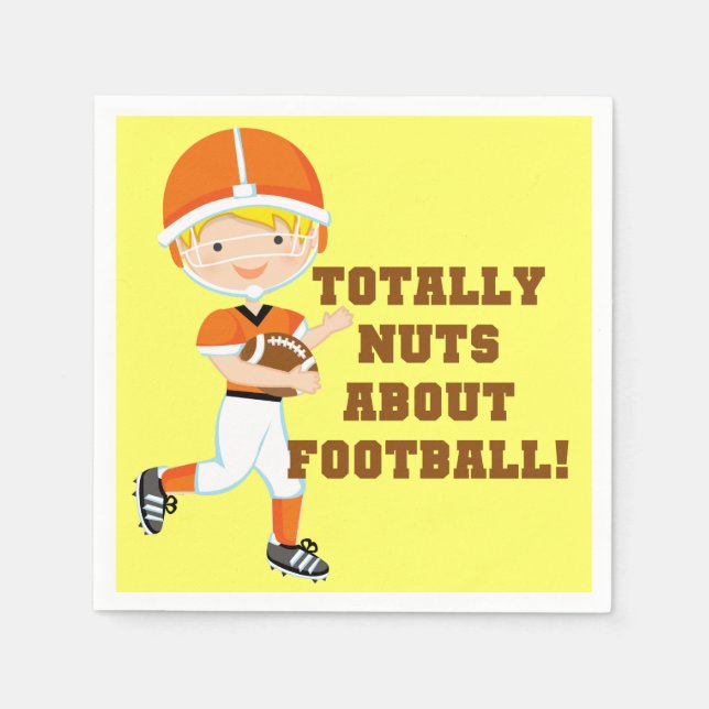 Totally Nuts About Football Napkins (Front)